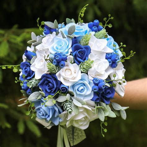 Blue Roses Wedding Bouquet - Handmade With Love | Oriflowers