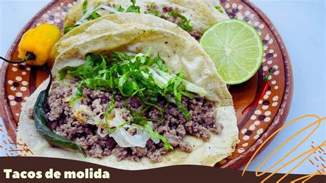 TACOS DE CARNE MOLIDA DE RES receta facil y rapida sabor autentico ...