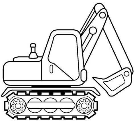 Excavator Free For Kids coloring page - Download, Print or Color Online ...