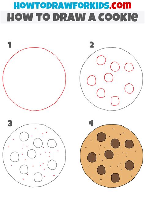 How to Draw a Cookie - Easy Drawing Tutorial For Kids