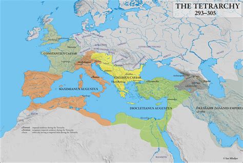 The Roman Tetrarchy Map and Civil Wars (2024)