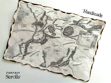 Map of Asgard Old Norse Ásgardr in Norse Mythology - Etsy UK