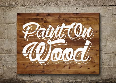 Painted on Wood Text Effect: Wood Paint PSD Font | Textuts