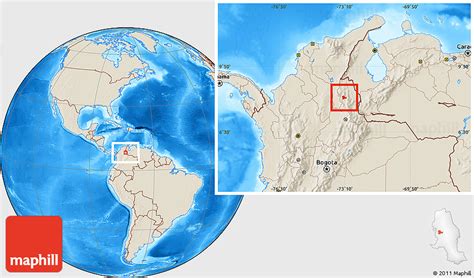 Shaded Relief Location Map of La PLaYA