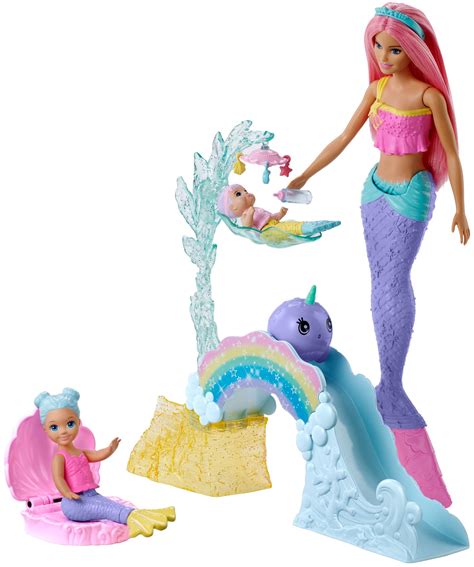 Barbie Dreamtopia Mermaid Nursery Playset with Barbie Mermaid Doll ...