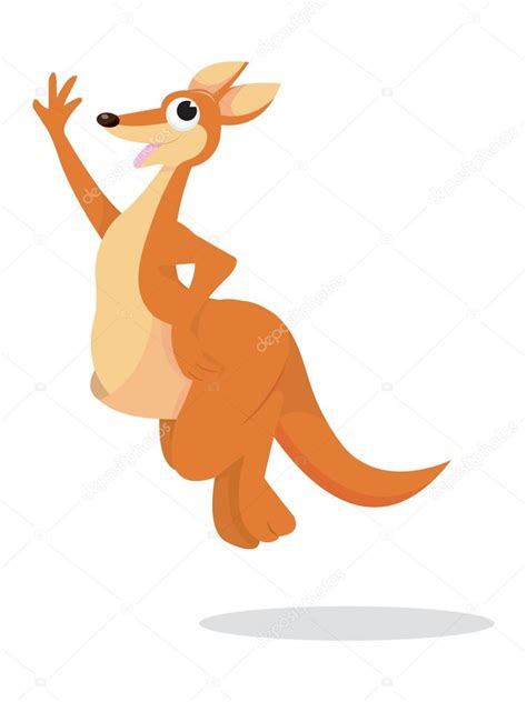 Cartoon Kangaroo Jumping Reaching Up — Stock Vector © totallyjamie ...