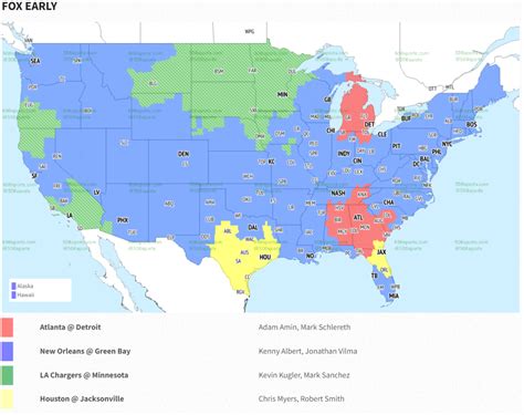 NFL Week 3 TV Coverage Map - Sports Illustrated Arizona Cardinals News ...