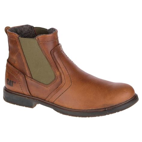 Caterpillar Armitage Brown Sugar Leather Wide Fit Casual Chelsea Boots ...