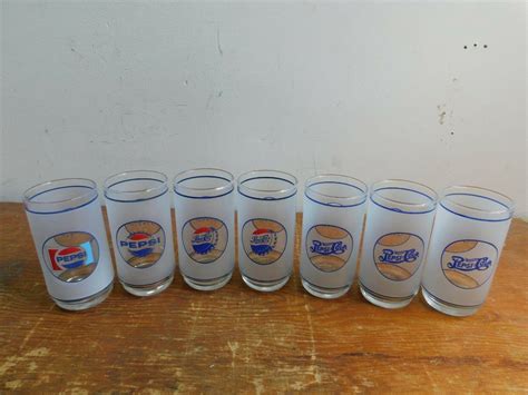 Pepsi Glasses Vintage Logo Circa 1906/1950/1962/1973 Set Of 7 | #3888553040