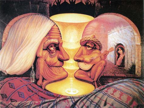 Old Couple or Musician Salvador Dali 1930 | Illusion paintings, Optical ...