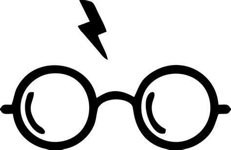 Harry Potter Glasses And Lightning Bolt SVG