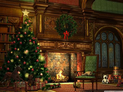 Christmas Fireplace Backgrounds - Wallpaper Cave