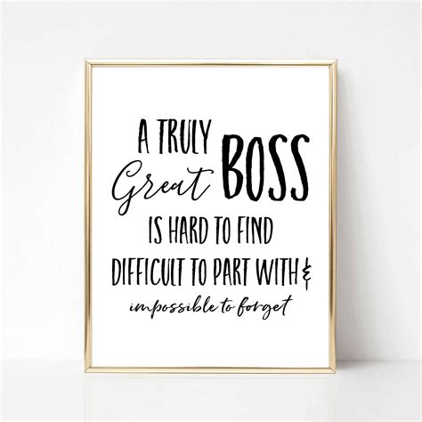 A Truly Great Boss Printable Gift Best Boss Ever Gift Boss | Etsy