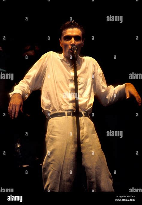 Talking Heads (David Byrne) performing in Connecticut. August, 1983 ...