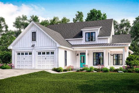 Exclusive Modern Farmhouse Plan with Flexible Upstairs - 51765HZ ...