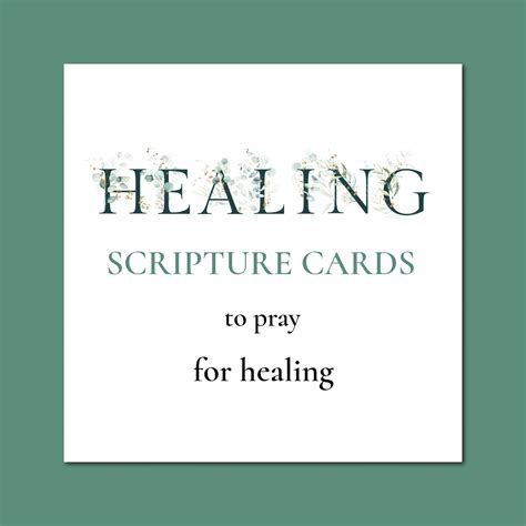 HEALING Scripture Cards Printable, Healing Bible Verse Cards, Healing ...