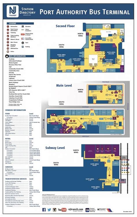 Port Authority Bus Terminal New York Map - Guinna Hyacinthia