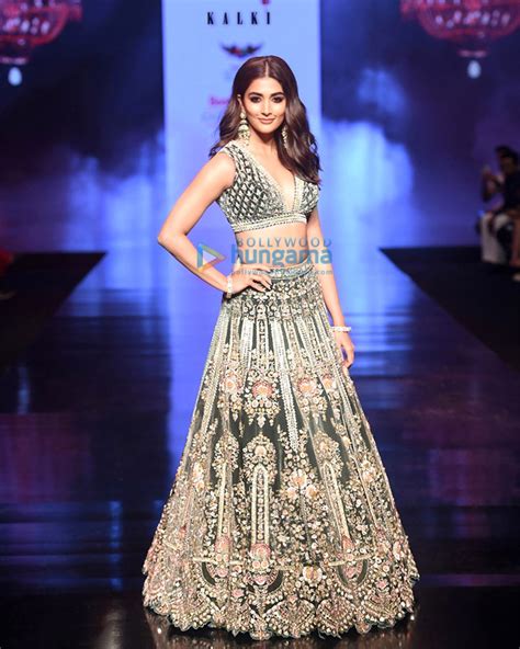 Pooja Hegde looks ethereal as the showstopper in a palace green velvet ...