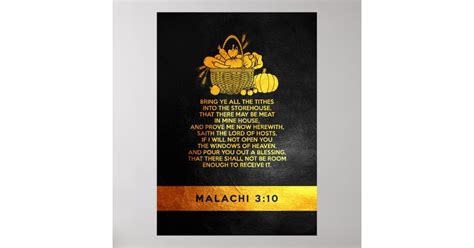 Malachi 3:10 Bible Verse Poster | Zazzle.ca