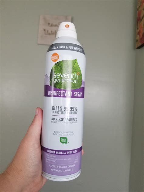 Seventh Generation Disinfectant Spray Lavender Vanilla and Thyme Scent ...