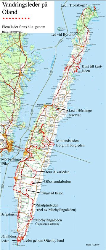 Hiking routes on Öland Island, Sweden | Vandringsleder på Öland från ...