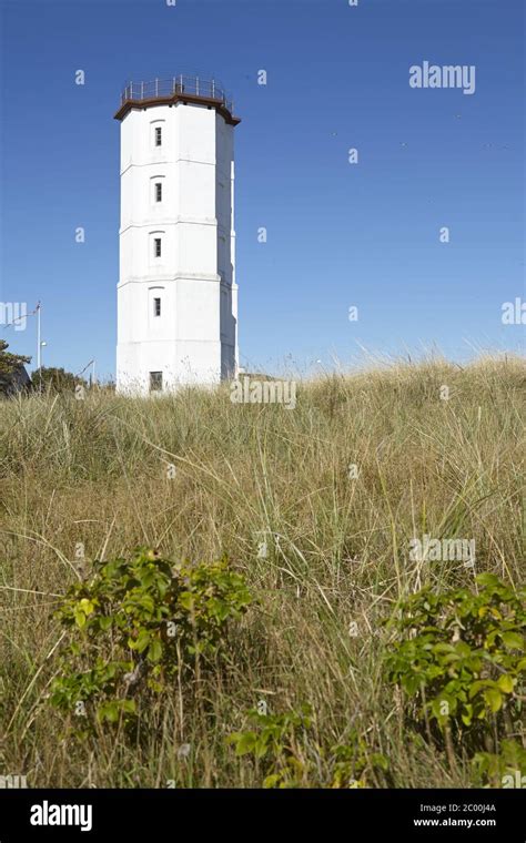 Skagen (Denmark) - white lighthouse Stock Photo - Alamy