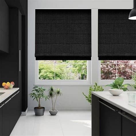 Eternity Linen Charcoal Roman Blind | Roman blinds living room, Roman ...