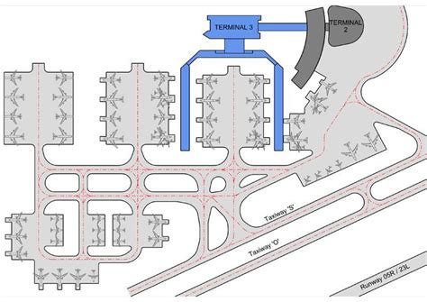 Cairo terminal 3 map - Cairo airport terminal 3 map (Egypt)