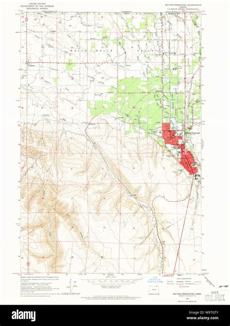 Milton freewater oregon map hi-res stock photography and images - Alamy