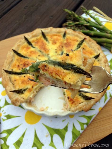 » Salmon & Asparagus Quiche {with Fresh Herbs} Lemony Thyme