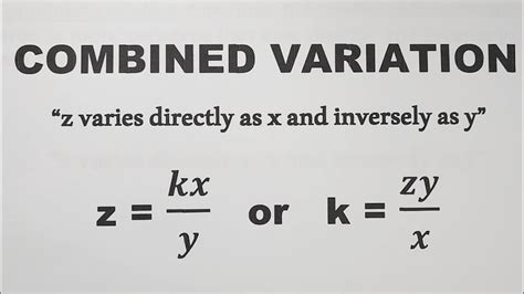 Joint Variation Formula