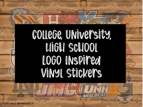 College Logo Inspired Laminated Stickers University Logo | Etsy in 2022 ...