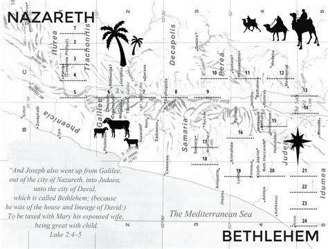 Map Of The Magis Journey To Bethlehem - Maps For You