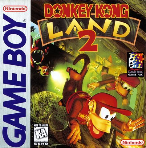 Donkey Kong Land 2 (1996) Game Boy box cover art - MobyGames