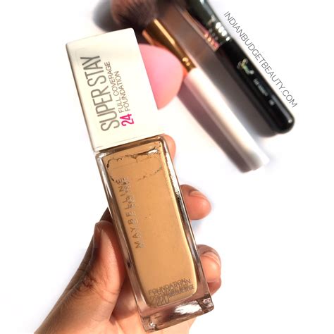 Maybelline SUPERSTAY Full Coverage Foundation 220 Review - Indian ...