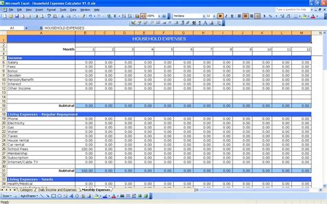 Income and expense excel sheet free download - poleindo