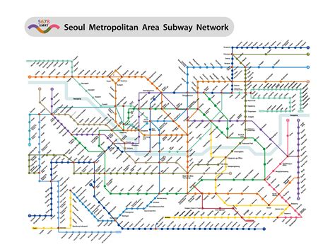 Seoul Subway Metro Map English Version (Updated)