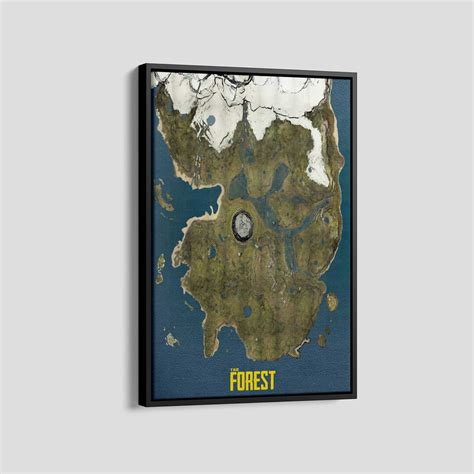 The Forest Video Game Map, the Forest Map Print, Horror Game Poster ...