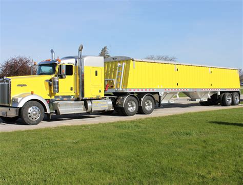 Grain-Hopper-Trailer-Yellow-42'-Aluminum - Jet Co Trailers