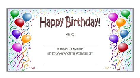 Birthday Gift Certificate Template [7+ Funny Designs FREE] – Fresh ...