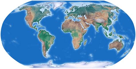 Earth shaded relief map | Relief map, Map, Map skills