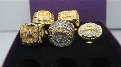 5PCS 2000 2001 2002 2009 2010 Los Angeles Lakers NBA Championship rings ...