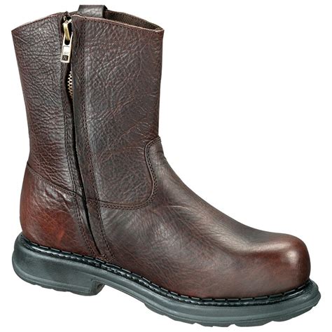 Thorogood® Side - Zip Wellington Boots, Dark Brown - 189591, Work Boots ...