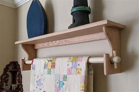 Handcrafted Wooden Quilt Rack / Wall Mounted Wooden Quilt Rack - Etsy ...