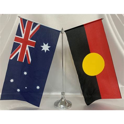 Aboriginal Flag And Australian Flag