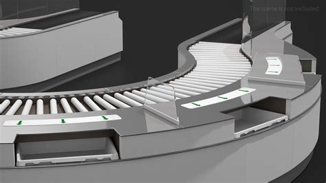 Curved roller conveyor 3D model - TurboSquid 1700516