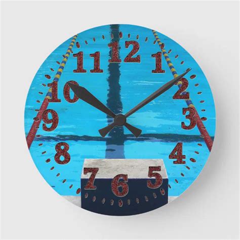 Swimming Pool Clock | Zazzle