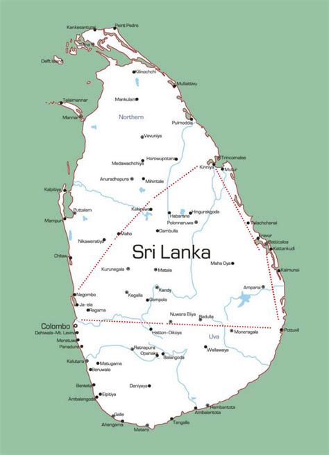 Sri Lanka Map Beaches