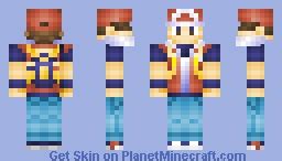 Pokemon Trainer "Red" Minecraft Skin