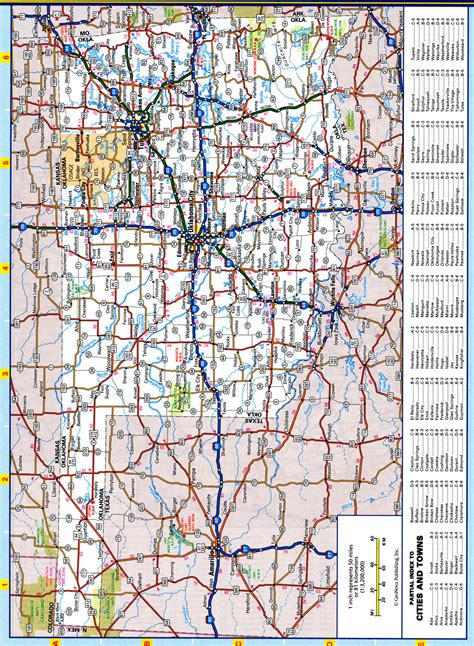 Map of Oklahoma roads and highways.Free printable road map of Oklahoma